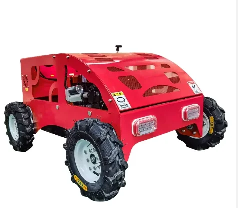 High Quality Mini Lawn Mower 4 Wheel Drive Rubber Tire Remote Control Lawn Mower Garden Use Home Use