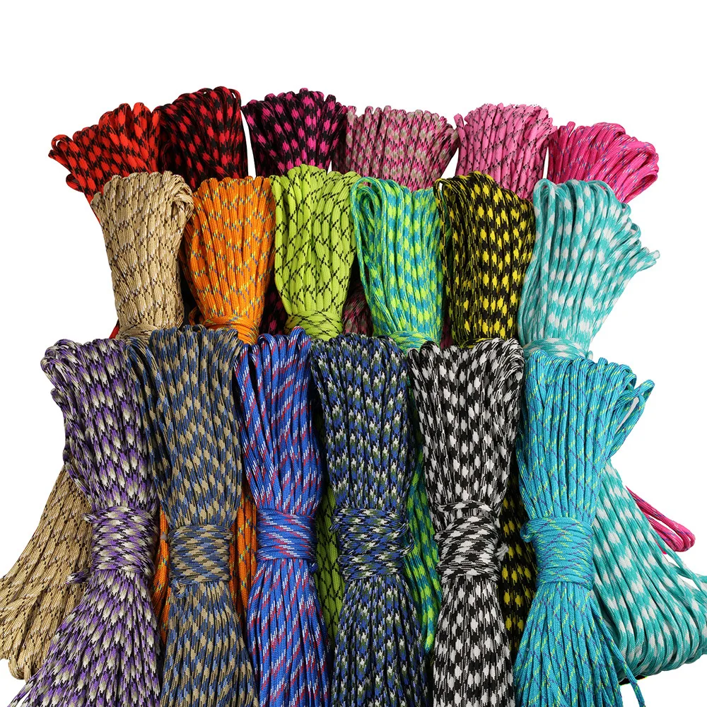 [31meters 7 Seven Core Parachute Cord] 550 Sports Outdoor Camping Regulations Seven Core Color Parachute Rope