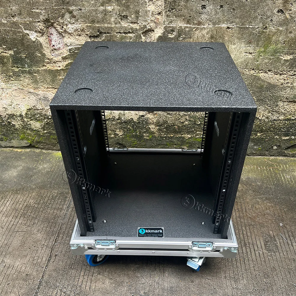 kkmark custom stackable Portable loading movement 12u Console rack mount transport flight cases