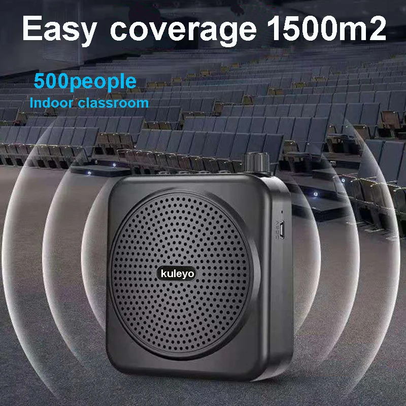 Wired- Portable Mini Voice Amplifier Loudspeaker Rechargeable Teacher Amplifier with Bluetooth 1200Mah Battery Teaching Speakers