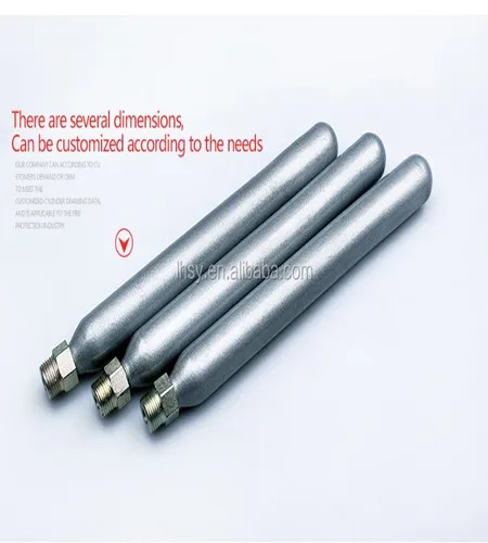 LHSY Logo 8g CO2  small Steel Gas Cartridge used for air gun life vest jacket fire extinguisher beer beauty machine