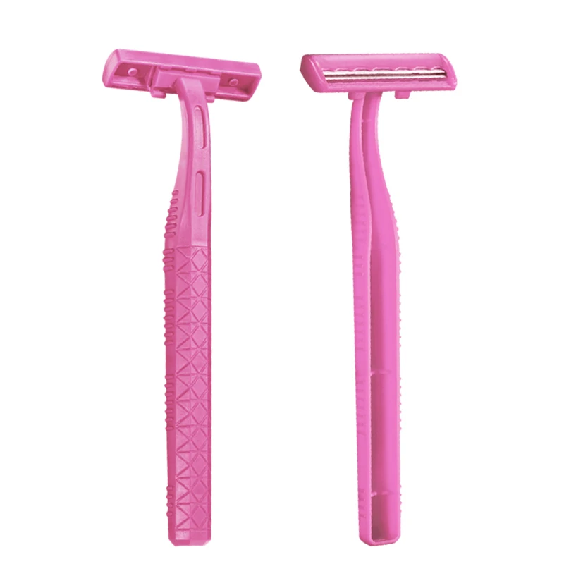 Lady Disposable twin blade shaving plastic disposable razor with cheap price and good quality