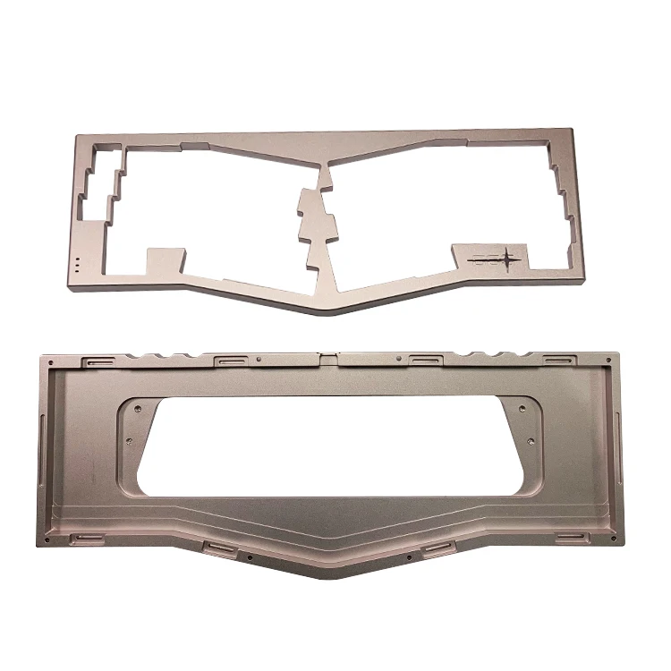 Frosted polycarbonate keyboard shell processing prototype anodized/sandblasted/PVD/polished mechanical keyboard CNC processing