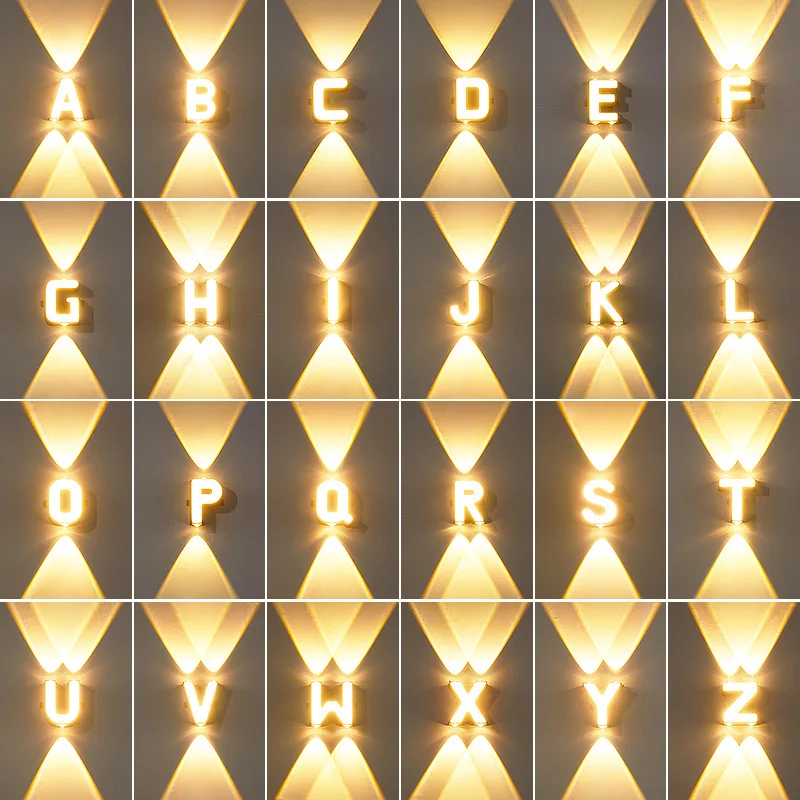 Lumind Outdoor wall lamp English letter hotel background wall light villa courtyard exterior wall lamp up and down LED lamp