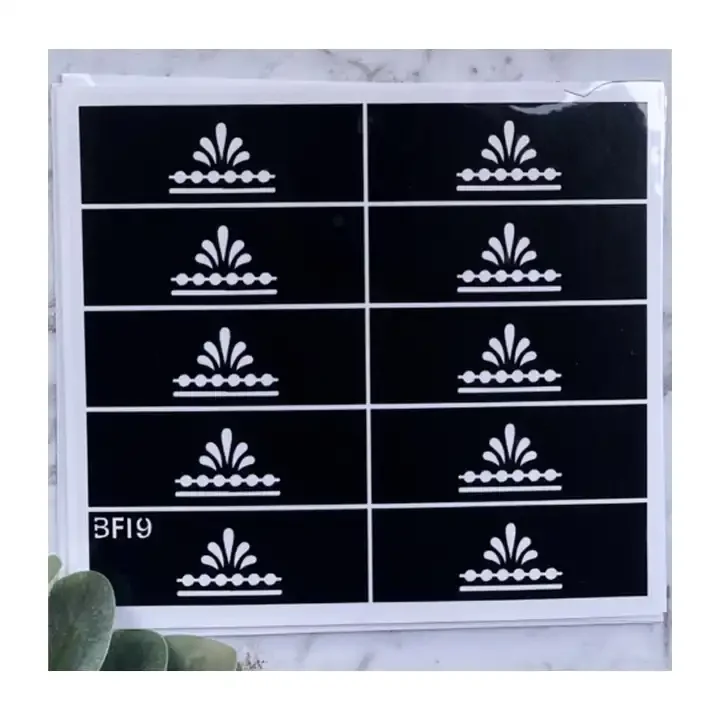 Factory Free Samples Finger Henna Stencil Reusable Henna Finger Tattoo Stencils Painting Tattoo Hand Small Finger Stencil