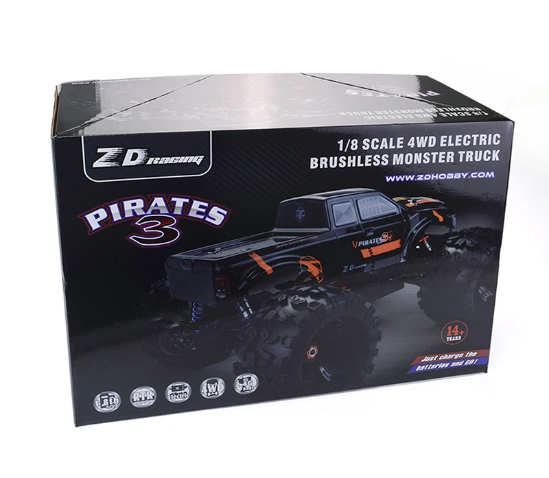 Лидер продаж HOSHI ZD MT8 Pirates3 1/8 4WD бесщеточный гоночный автомобиль 90 км/ч из сплава Электрический монстр-грузовик игрушки хобби подарок
