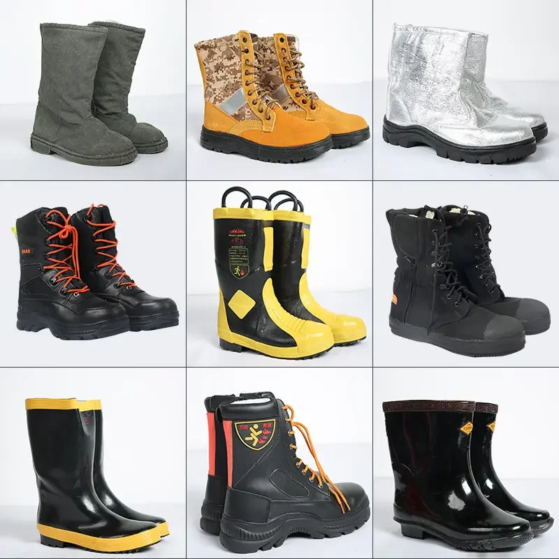 Fire boots lined with insulation felt