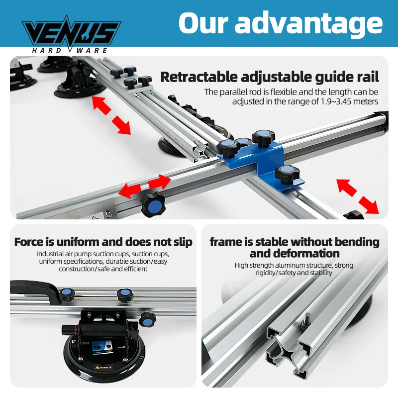 Slab Flat Tensioner Seamless Splicer Sucker Ceramic Tile Reinforcement Device Lifting Vacuum Suction Cup