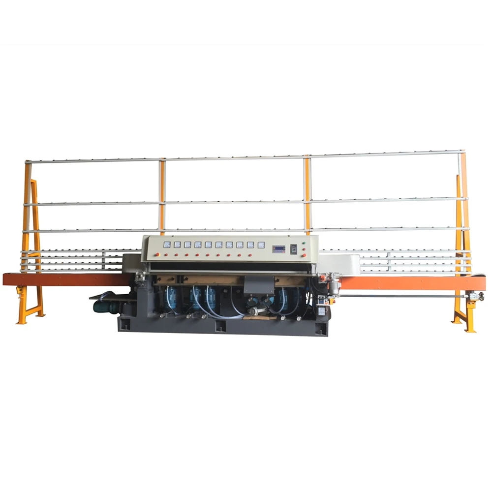 9 stones Glass door window straight line edger machine/glass edge polishing machine