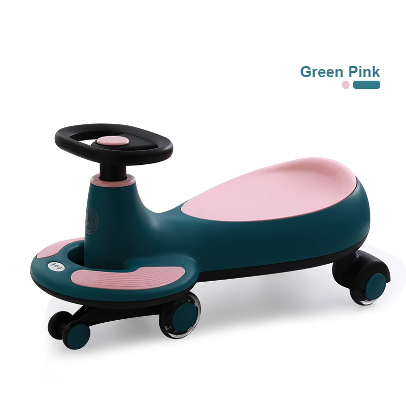Baby swing car children ride on toys baby walker car kids musical with light wiggle car