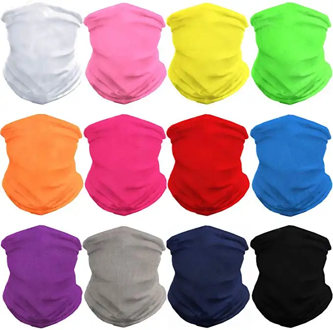 JBBUFF Solid color Outdoor Sports Multifunctional tube neck polyester bandana headwear