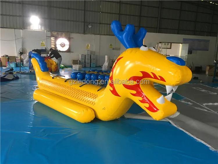 2021 inflatable dragon boat sport games with 0.9mm PVC tarpaulin  PLATO quality