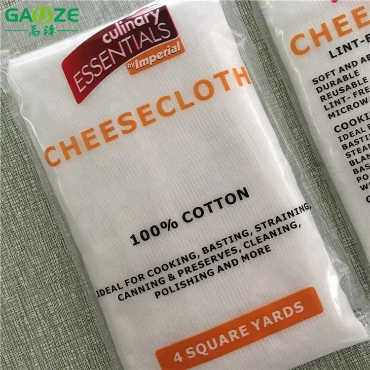 
Factory supplier bleached or unbleached food grade 90 cheesecloth 