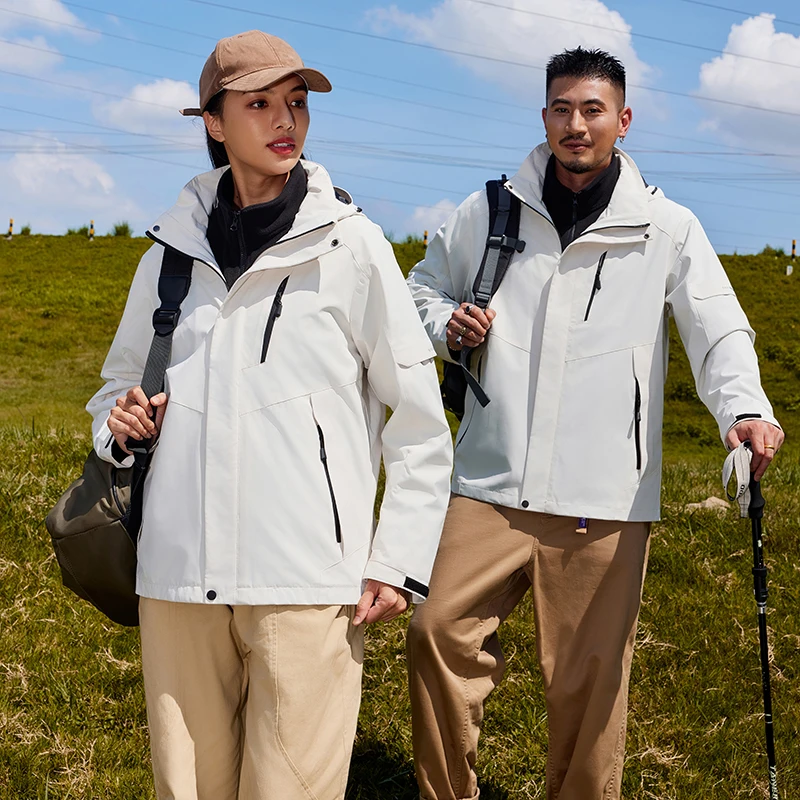 Shake fleece inner detachable three in one waterproof and warm jacket K2301