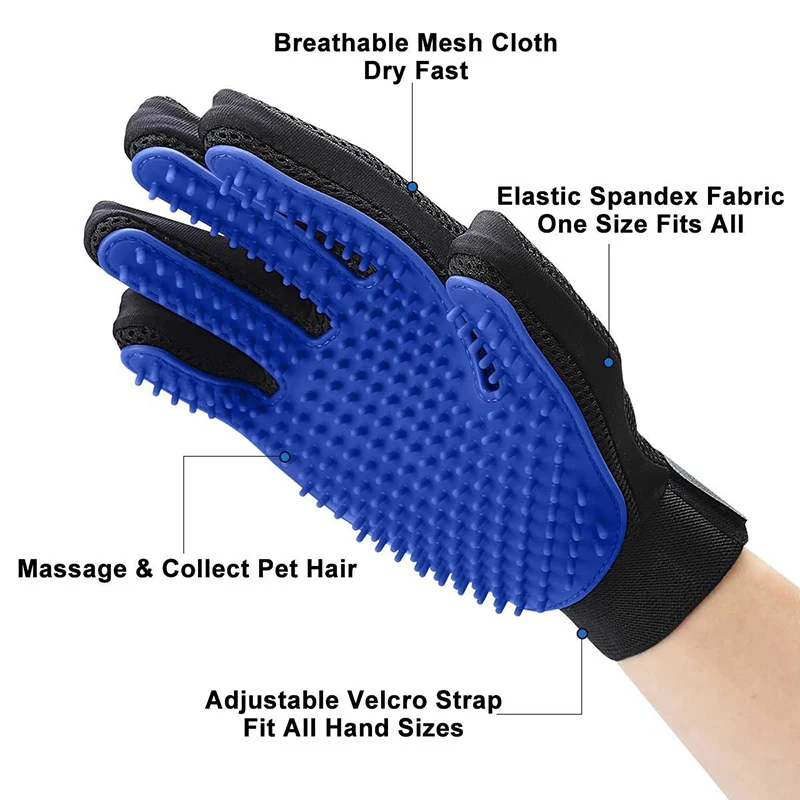 Silica Gel Dog and Cat Bath and Massage Accesorios Para Mascotas Pet Gloves Brush Pet Grooming Gloves