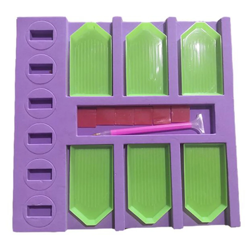 
Diamond Painting Tool Tray Container Diamond Embroidery Tray Organizer Holder Accessory Mosaic Convenience Storage Fix 