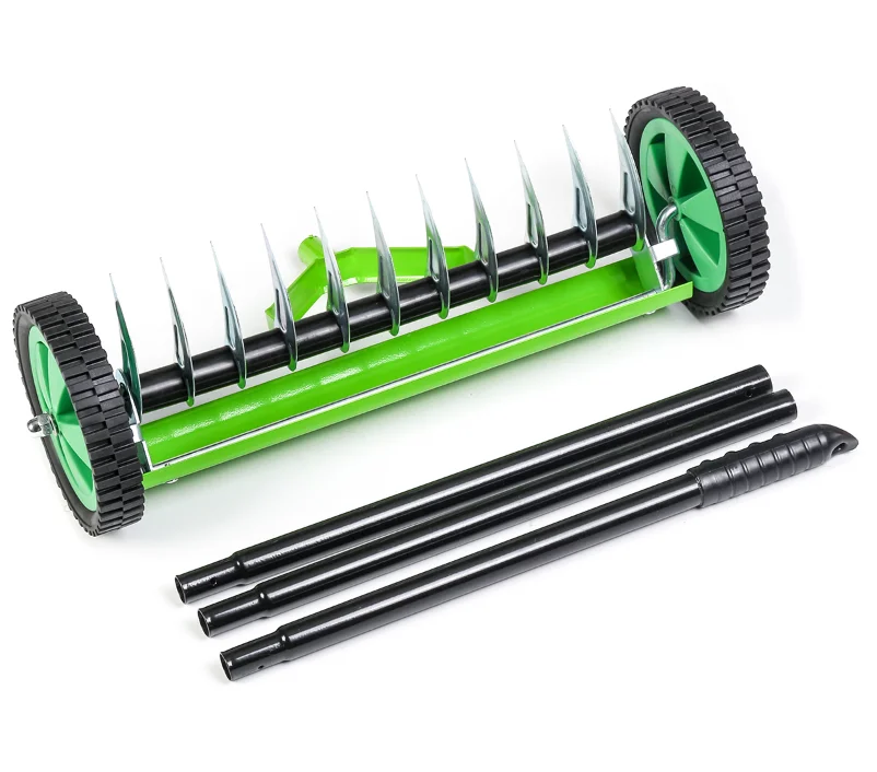 Lawn Roller Outdoor Garden Lawn Aerator With Long Handle Spike Type Grass Roller