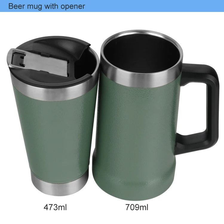 Beer mug with opener