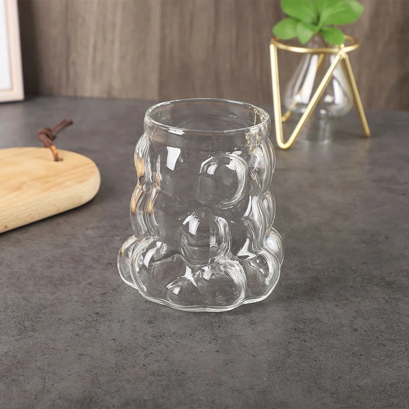 Unique Grape Design Candle Holders Cute Bud Vases Clear Glass Bubble Vases