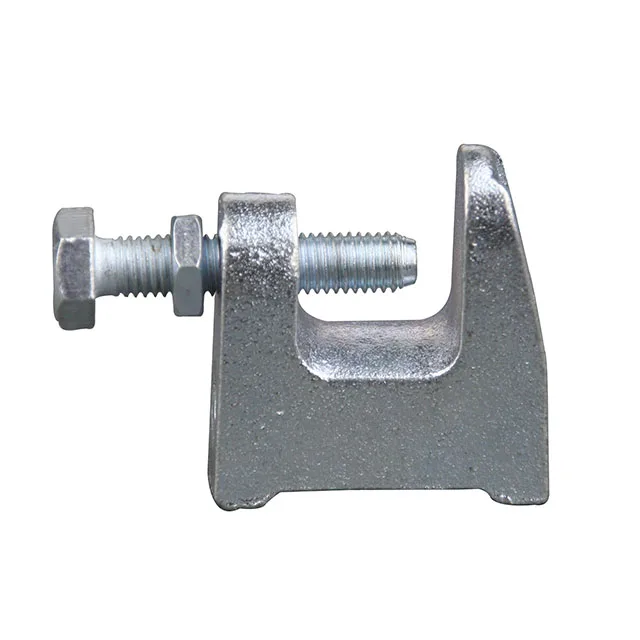 Universal Silver Zinc Plated Casting Iron C Type Wide Throat Beam Clamp