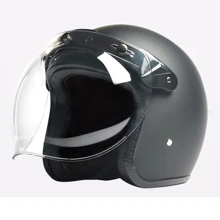Custom Design Retro Vintage Jet Half Open Face Motorcycle Helmet in ABS shell