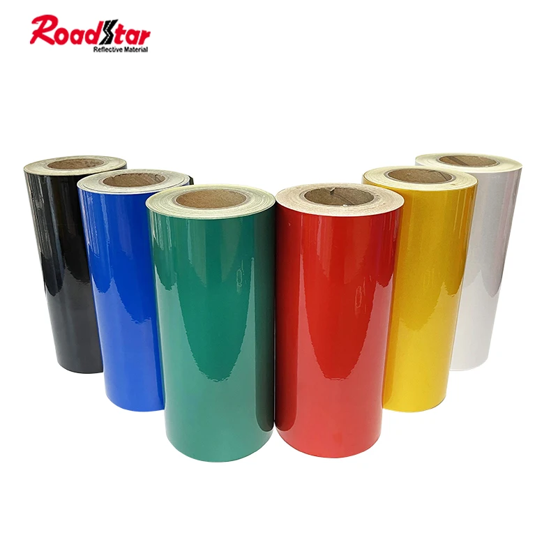 Customized 30 cm Reflective Tape Orange PET Reflective Film Sticker For Road Sign