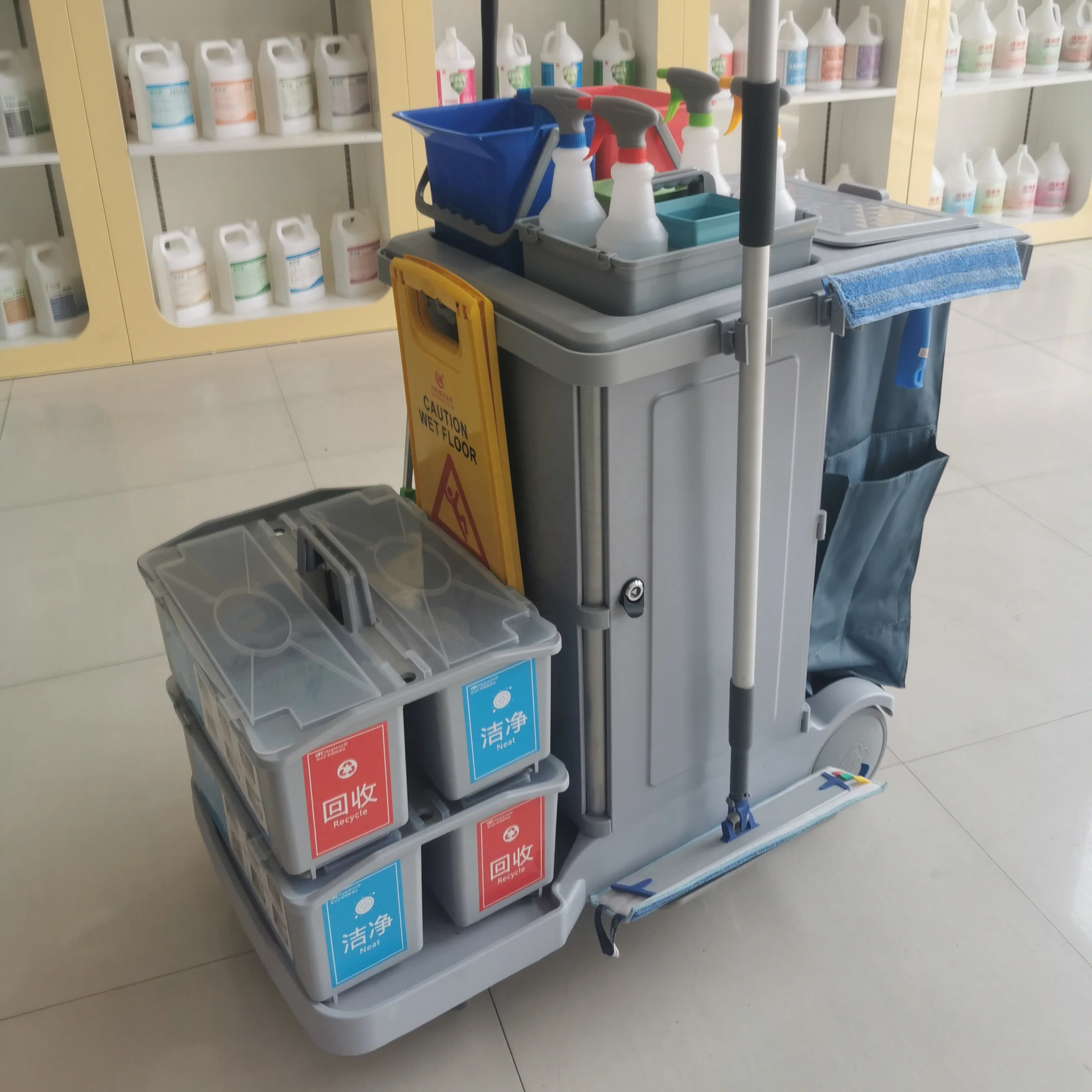 New design UP-086 Janitorial Cleaning Carts for Wholesale