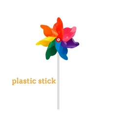 Manufacturer 7 Blades rainbow plastic Pinwheel Toy Wind Spinners Party Favors Gifts toy flower windmill kids toy windmills