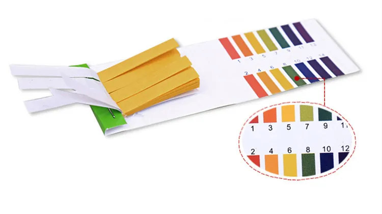 
1set = 80 Strips! Professional 1-14 pH litmus paper ph test strips water cosmetics soil Acidity test Strips with control card 