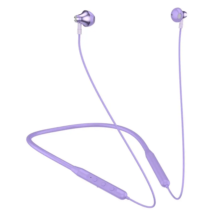 High Quality Best Practical Purple Sweat Resistant Silicone Abs Mono Channel Wireless Neckphone