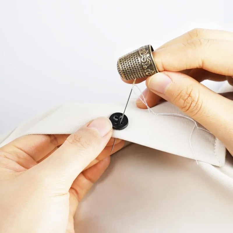 Antique Fingertip Shield Quilting Accessories Metal Fingertip Protector Sewing Thimbles