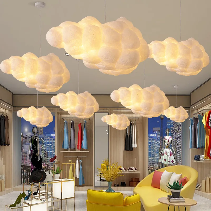 360 Degree Wireless Remote APP 3D Big Cloud lightning Light Kit Music Sync Warm White Multicolor lightning Changing Strip Lights