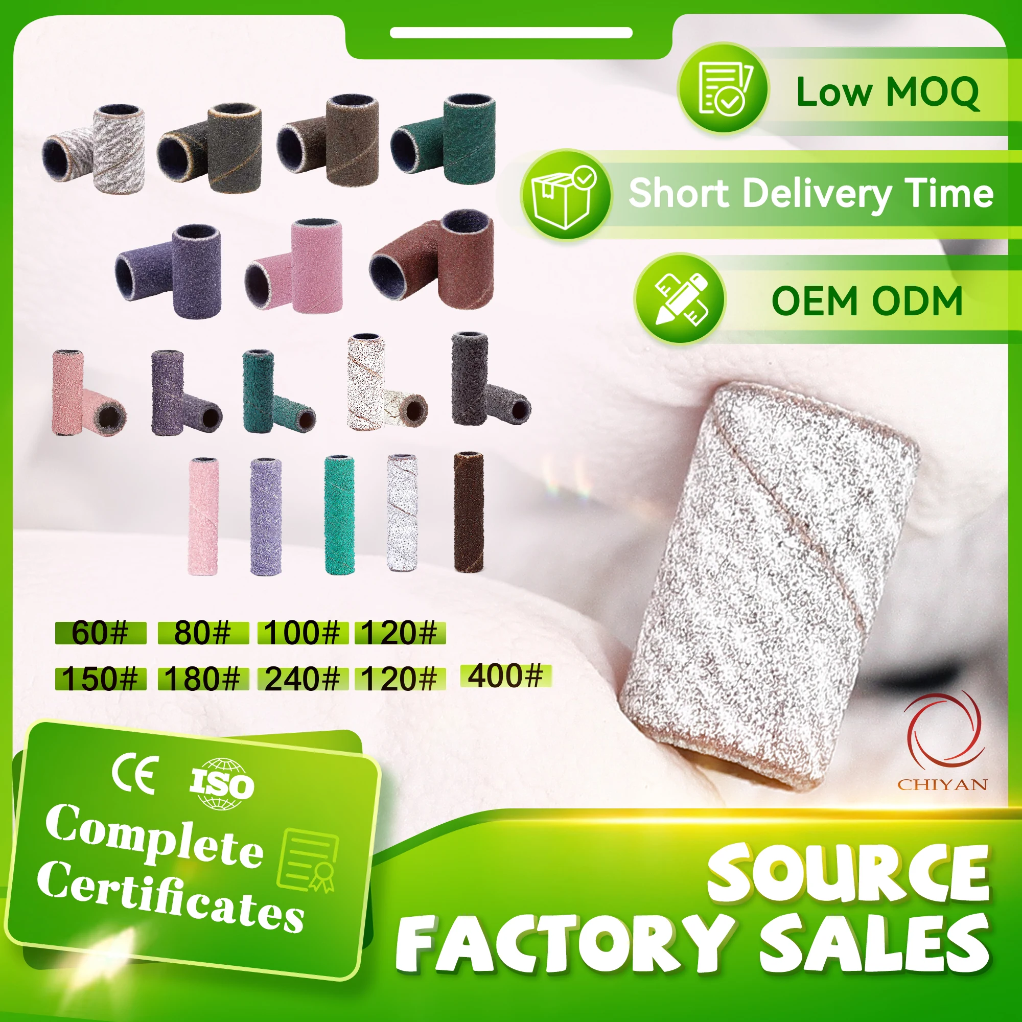 Новинка цветная мини-лента для шлифования ногтей 3 мм сверло насадка розовая коробка с логотипом упаковка 80 100 150 240 шлифовальная