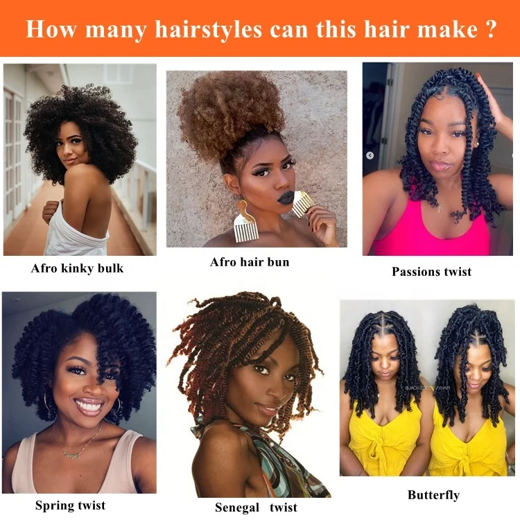 Zoesoul 14inch Low Temperature Fiber Synthetic Kinky Crochet Twist Hair Bulk Afro curly Marley Braid Hair