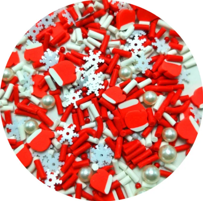 Polymer Clay Slices Christmas Themed Clay Sprinkles for Slime DIY Accessories Jewelry Making Toys