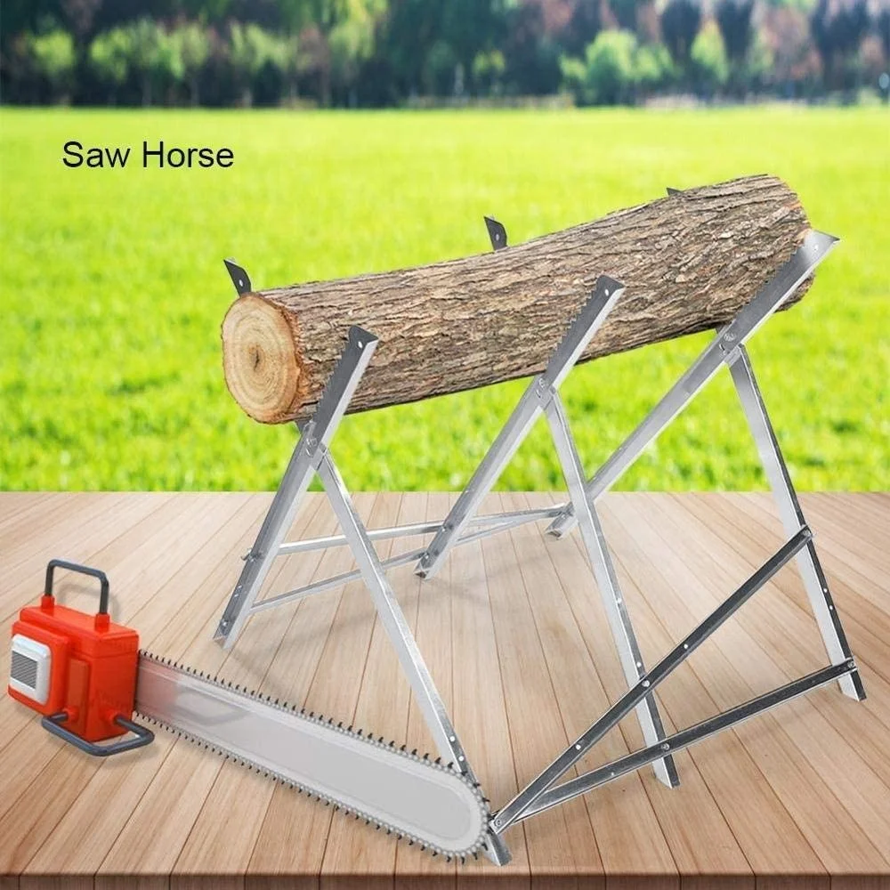 cutting  Saw Horse, Folding Log Folding Saw Horse Holder Timber Cutting Chainsaw Trestle for H