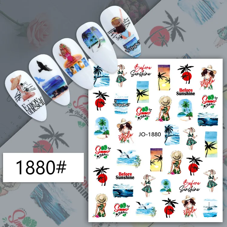 Professional Nails Salon Art Decals Stickers Nail Decals Set Nail Art Stickers
