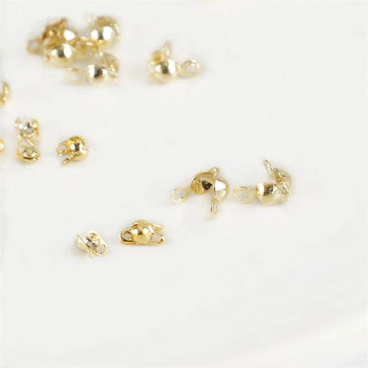 Jewelry Clasp Copper 18K plated gold diy jewelry acssessory side opening clasps Double orifice layering necklace End clasps