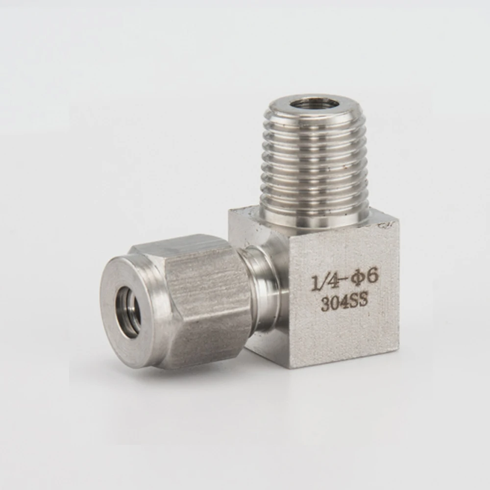 
304 Stainless Steel Male Elbow Connector 90 Degree Compression Tube Fitting NPT/BSP Threaded 