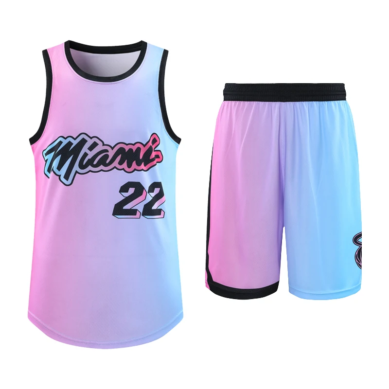 Wholesale OEM Man Basketball Jersey and Shorts America Team Miami Basketball Uniform
