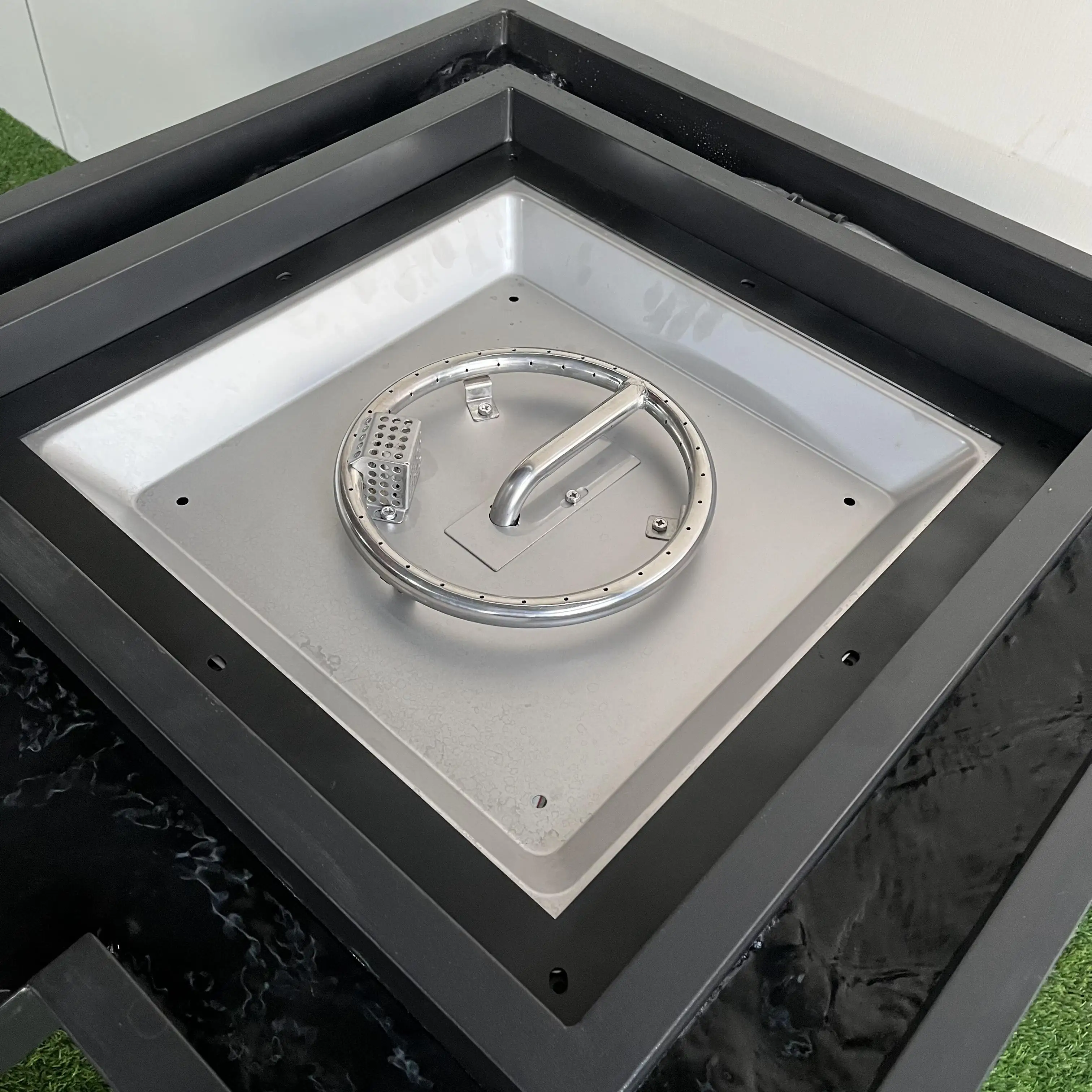 Custom Factory Metal Corten Steel Water Fountain fire  pit And Waterfall For Garden Decoration