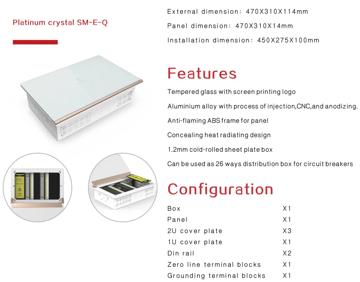 22 P Electronic enclosure db box mcb distribution board control cabinet for breaker and smart module