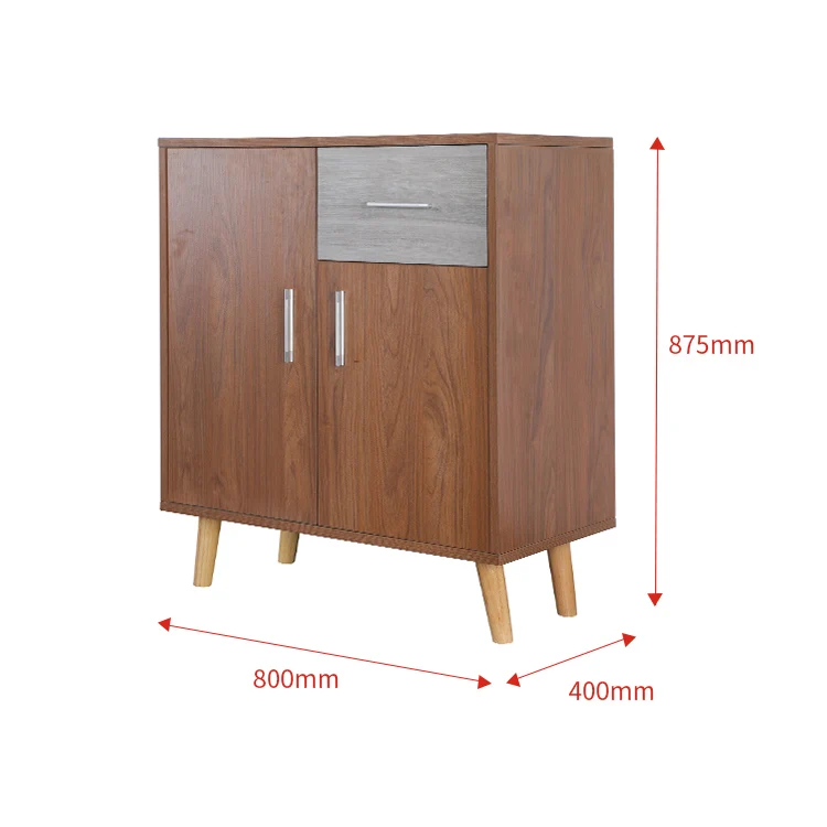 Industrial Knock Down Furniture Wooden Buffet Corner Cabinet for Storage Kitchen