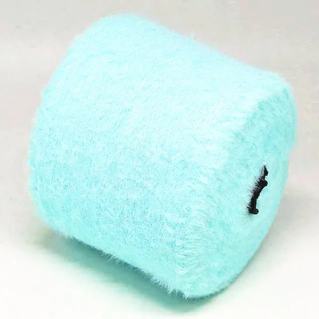 2021 Factory Direct Sale 1.3 cm 13NM 100% nylon fancy feather imitate mink hair yarn for knitting scarf