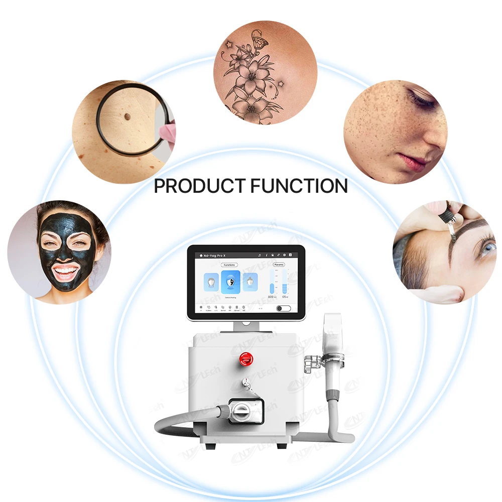 Professional UNT 532nm 1064nm lazer tattoo removal picosecond q switched nd yag laser machine for pigment removal