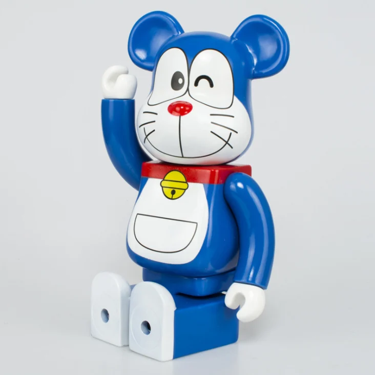 2 Colour 28cm 400% Tide Brand Bearbrick Doraemon Violent PVC Vinyl Action Figure With Boxed