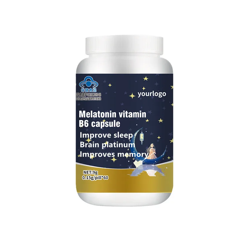 
Melatonin and Vitamin B6 Capsule Improve Sleep Help Asleep Improve mental disorders Relieve arteriosclerosis 60 pills 