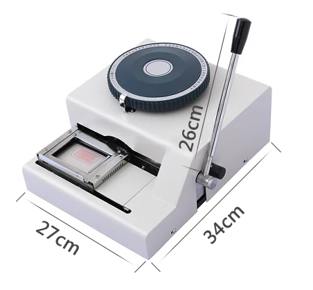 
52 Character Steel Metal ID Card Military Embossing Stamping Machine Manual Dog Tag Embosser 