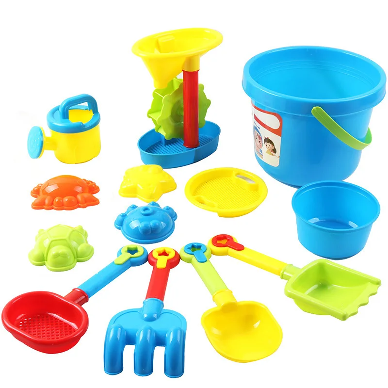 Tiktok Hot Selling Beach Sand Toys Bucket Set 22 pcs Plastic Table Sand And Water Table Toy For Kids