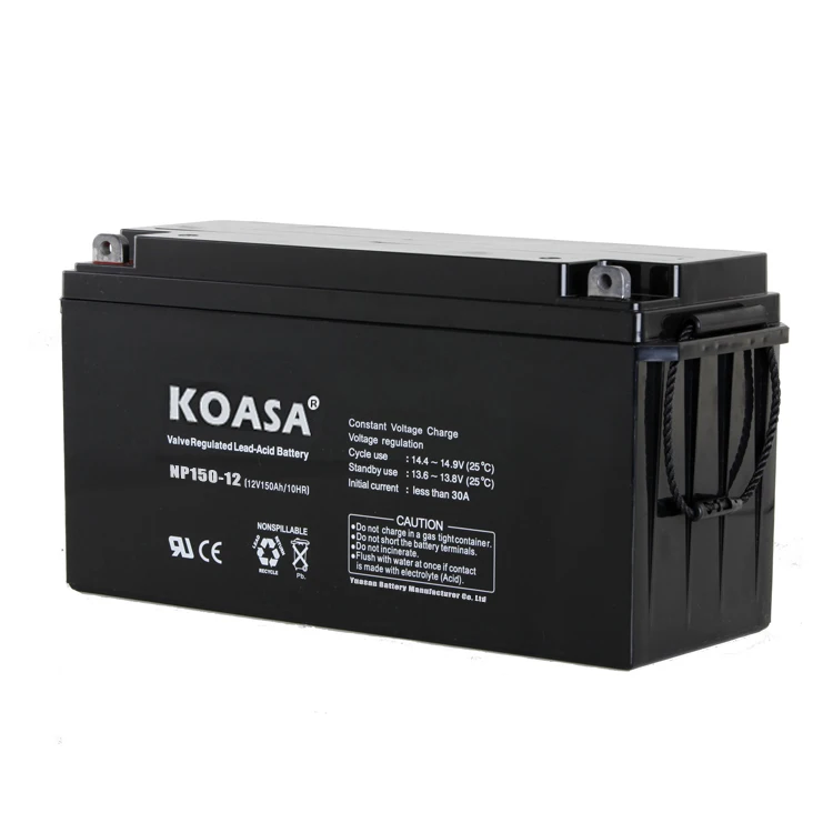 Powerful Performance KOASA 12V150AH NP150-12AT Lead Acid Battery AGM Battery For Solar Energy Storage Systems